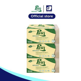 (ยกลัง 10แพ็ค) พินน์ เนเชอรัล กระดาษอเนกประสงค์ สีธรรมชาติ 200 แผ่น แพ็ค 3 ห่อ Pinn Natural Multi-purpose interfold