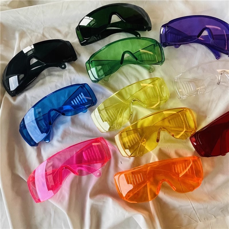 พร้อมส่ง แว่นกันน้ำ👓 แว่นตาป้องกัน แว่นสงกรานต์ สีสดใส T-006-007
