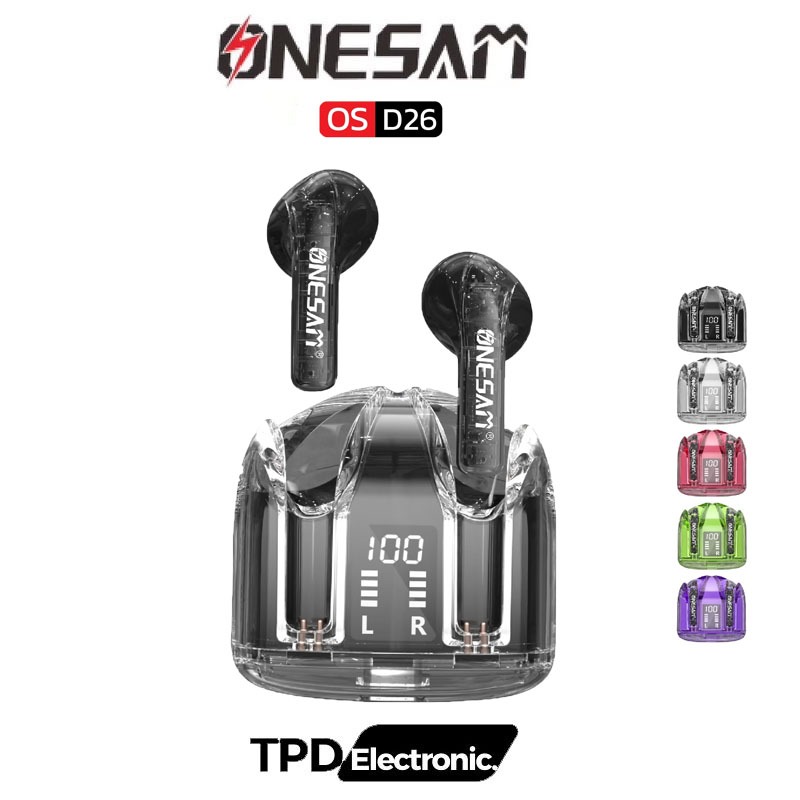 หูฟังบลูทูธ ONESAM รุ่น OS-D26 สำหรับ IOS/Andriod Wireless Earphones Set ของแท้ 100% รับประกัน 1 ปี