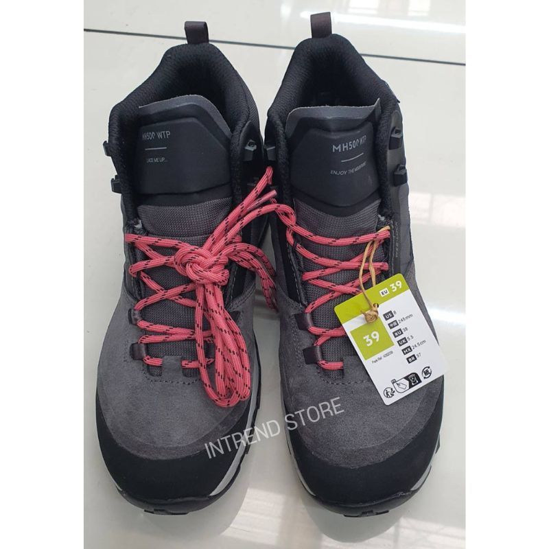 QUECHUA รองเท้าหุ้มข้อสูง กันน้ำใส่เดินป่าบนภูเขาสำหรับผู้หญิงรุ่น MH500 น้ำหนักเบา สวมใส่สบาย