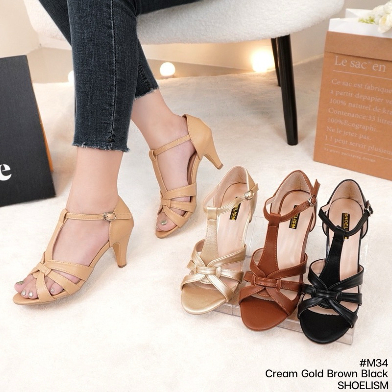 พร้อมส่ง💛 รองเท้าส้นสูง: รหัสM34