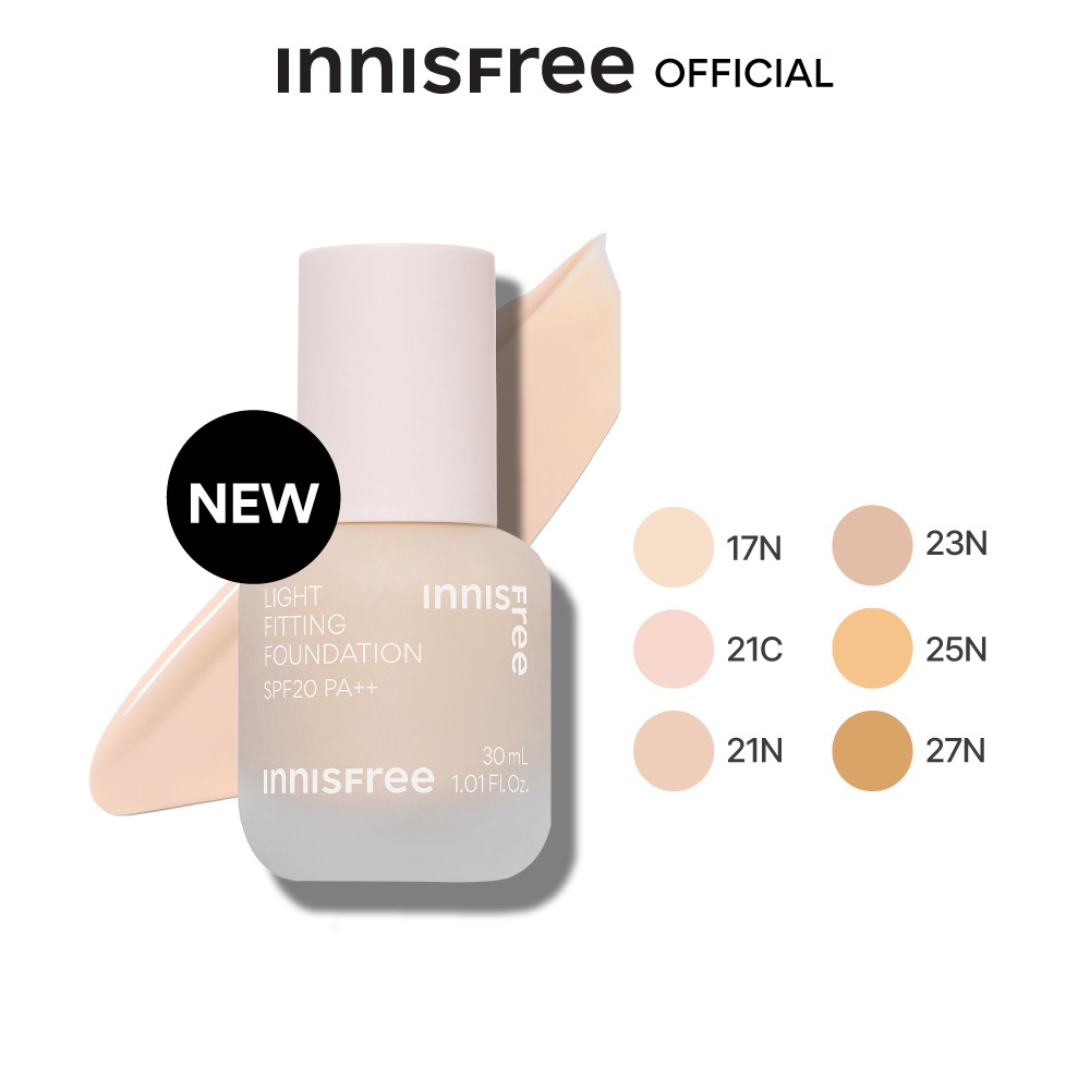 Innisfree  Light Fitting Foundation อินนิสฟรี ไลท์ ฟิททิง ฟาวเดชั่น รองพื้น