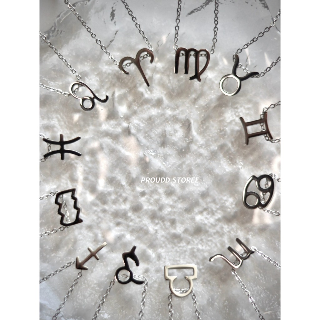 สร้อยคอราศี Zodiac เครื่องประดับจี้รูปราศีเกิด
