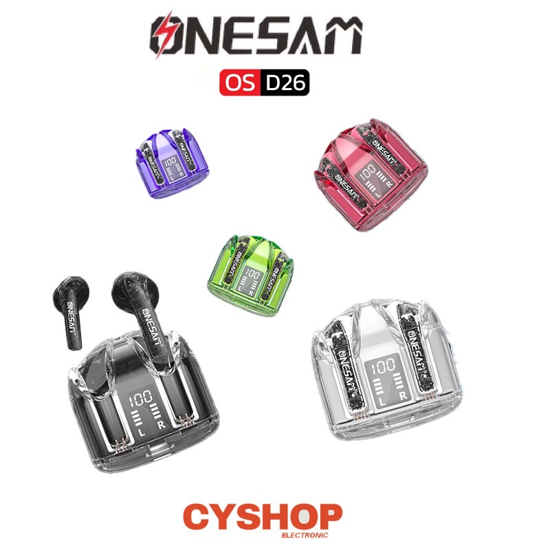 หูฟังบลูทูธ ONESAM รุ่น OS-D26 สำหรับ IOS/Andriod Wireless Earphones Set ของแท้ 100% รับประกัน 1 ปี