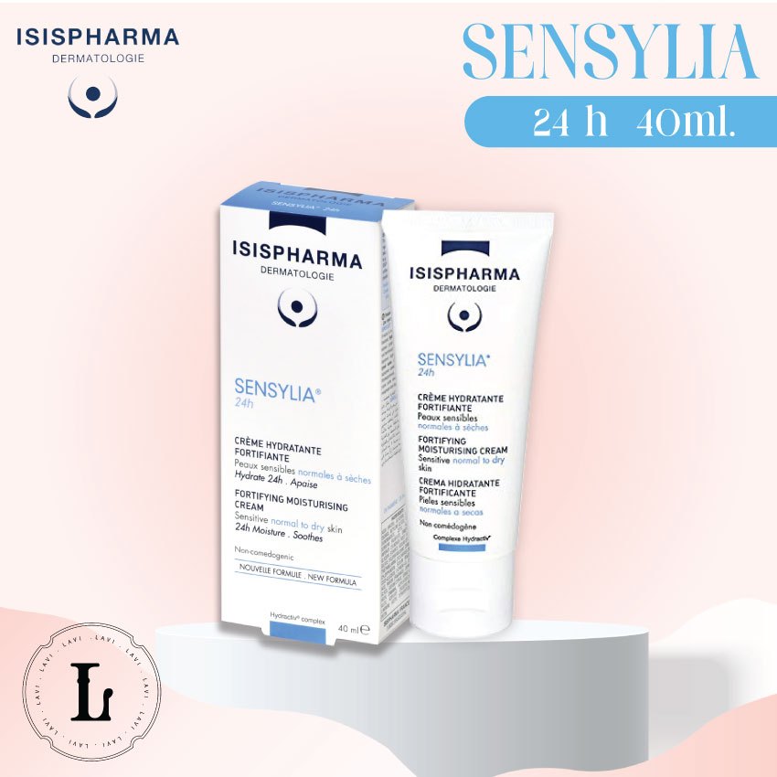 Sensylia 24h 40ml (ผิวแห้ง)  โลชั้นเติมน้ำให้กับผิว สูตรอ่อนโยน สำหรับผิวเเพ้ง่าย / isis  Pharma
