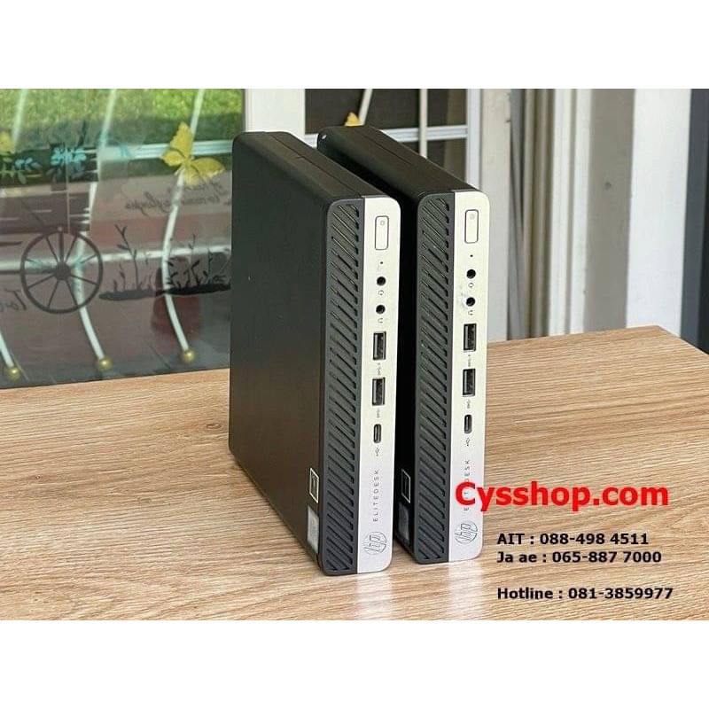 HP EliteDesk 800 G4 Mini i7-8700T SSD256GB+HD500GB RAM16GB Windows 10 Pro มือสองประกันร้าน