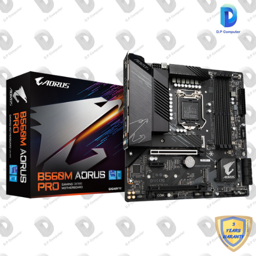 เมนบอร์ด GIGABYTE AORUS B560M PRO สินค้าใหม่ รับประกัน 3 ปี