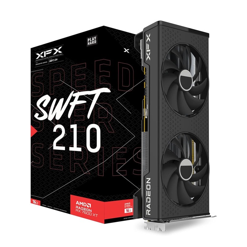 VGA XFX RADEON RX 7600XT SWFT210 CORE - 16GB GDDR6