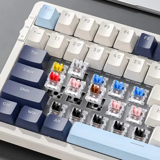 FREEWOLF K8 ภาษาไทย/อังกฤษ คีย์บอร์ดไร้สาย Mechanical keyboard แป้นพิมพ์เล่นเกม สําหรับIOS PC มือถือ
