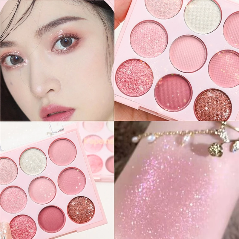 K'APEINE พาเลทตาไอศกรีม 9สี อายแชโดว์ พาเลทอายแชโดว์ แมท ประกายชิมเมอร์ สีสวย ติดทน กันน้ำ อายแชโดว์