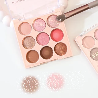 K'APEINE พาเลทตาไอศกรีม 9สี อายแชโดว์ พาเลทอายแชโดว์ แมท ประกายชิมเมอร์ สีสวย ติดทน กันน้ำ อายแชโดว์