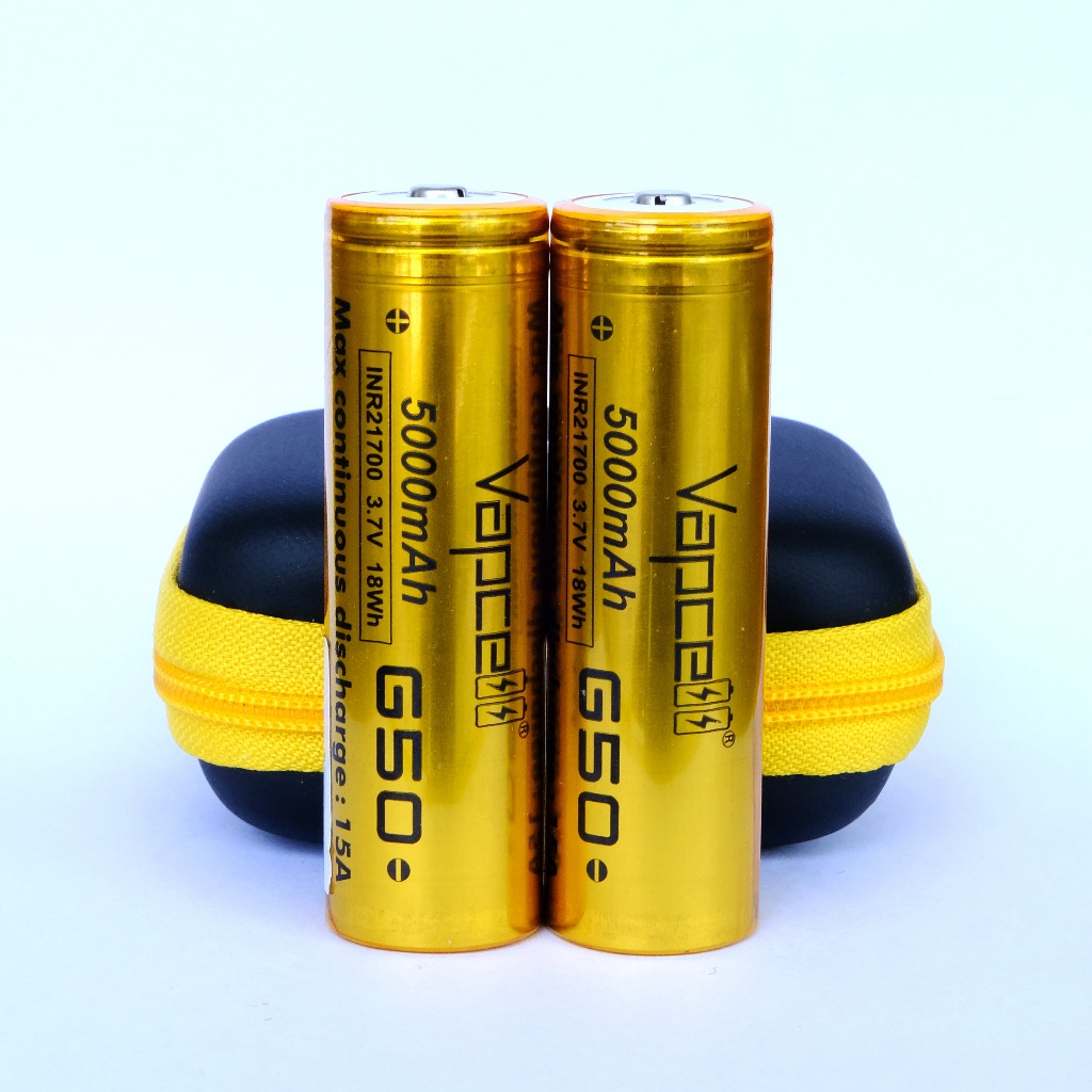 [หัวนูน] 21700 ถ่านชาร์จ Vapcell INR21700 3.7V 5000mAh จ่ายกระแส 15A (Gold)