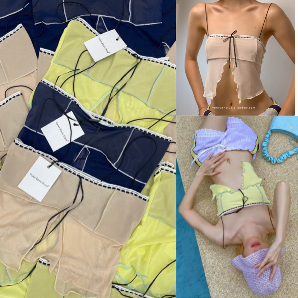 Yora top •เสื้อสายเดี่ยวผ้ามุ้ง 🌴🥥💦เนื้อนุ่มไม่คันแน่นอน