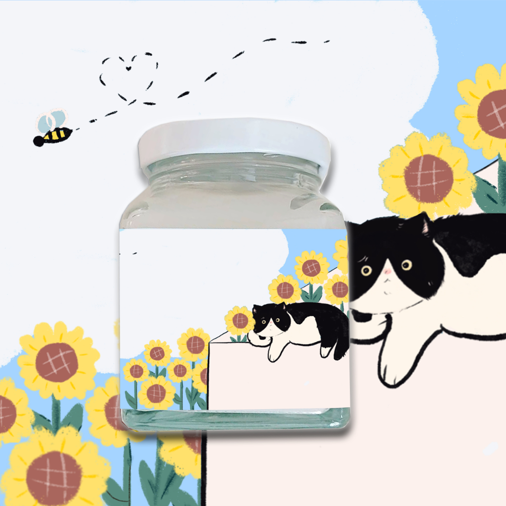 TORIAROMA | กระปุกเทียนหอม JUJU'S SUNFLOWER JAM CANDLE 45hrs เทียนหอมอโรมา หอมน่ารัก