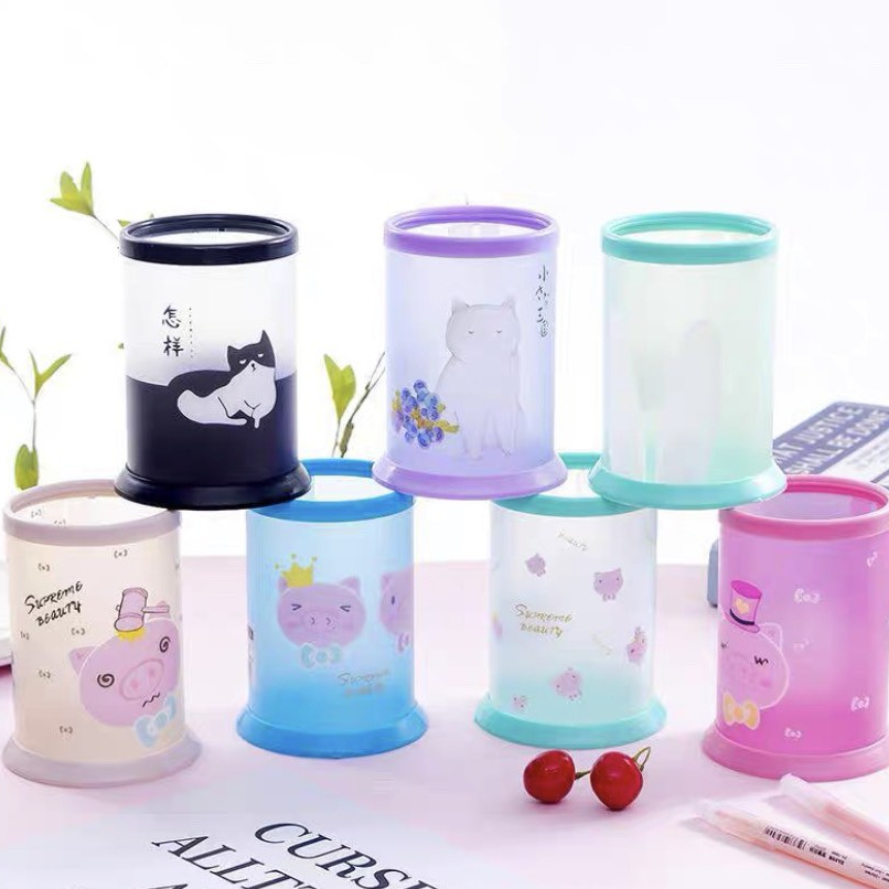 ที่ใส่ปากกา ทรงกลม กล่องใส่เครื่องเขียน DIY#D094
