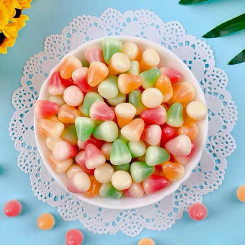 🍡ปีโป้กรอบ🍡ถุง 1 กิโล ปีโป้กรอบ เยลลี่กรวย แพ็คใหญ่ขนาด 1 กิโล เยลลี่ปีโป้กรอบ กรอบนอกหนึบนุ่มใน - รูปที่ 2