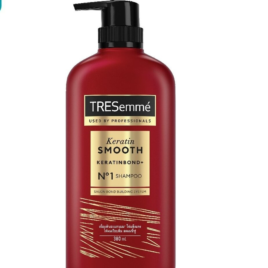 เทรซาเม่ แชมพู เคราติน สมูท สีแดง ผมเรียบลื่น ลดผมชี้ฟู 450 มล. (TRESemme Shampoo Keratin Smooth Red 450 ml.)