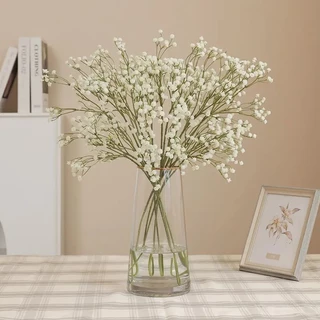 [ร้านไทย] ช่อดอกยิปโซปลอม 🌼 ยาว 60cm จัดช่อง่ายขึ้น ช่อแซมดอกไม้ปลอม ดอกยิปโซ ดอกไม้เล็ก สีขาว Baby Flower