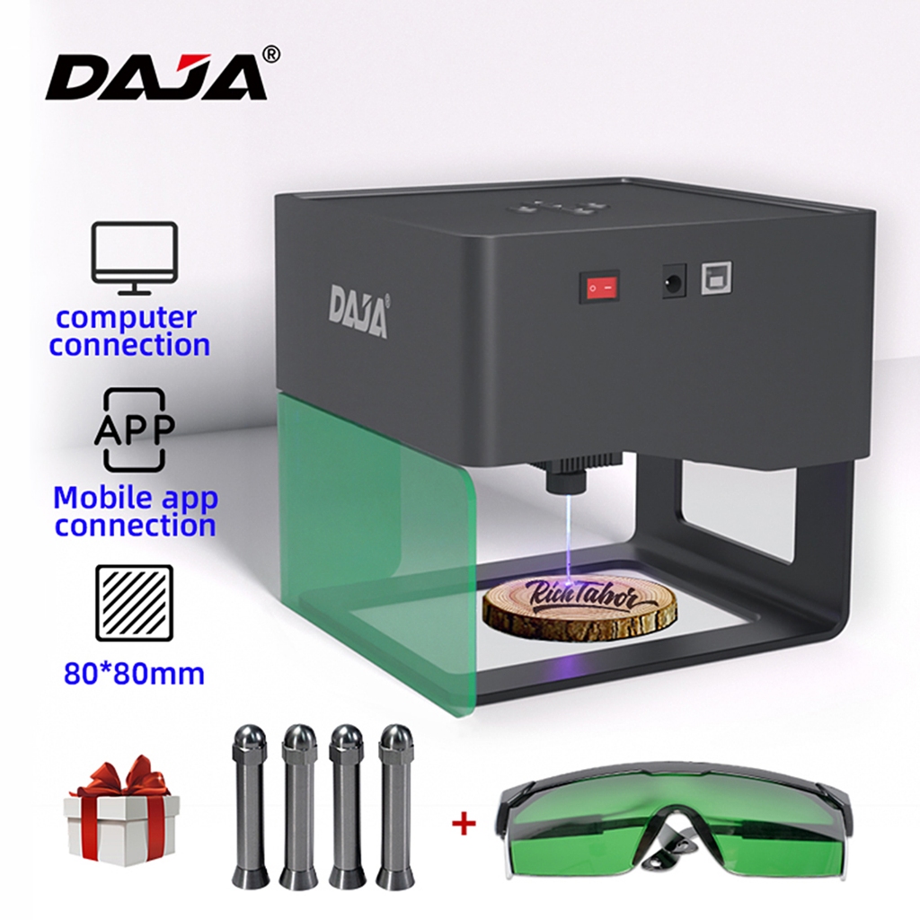 DAJA DJ6 Laser Engraver DIY Marking Portable Engraving Machine for DIY Handcraft Logo Mark Printer 80x80mm Carving