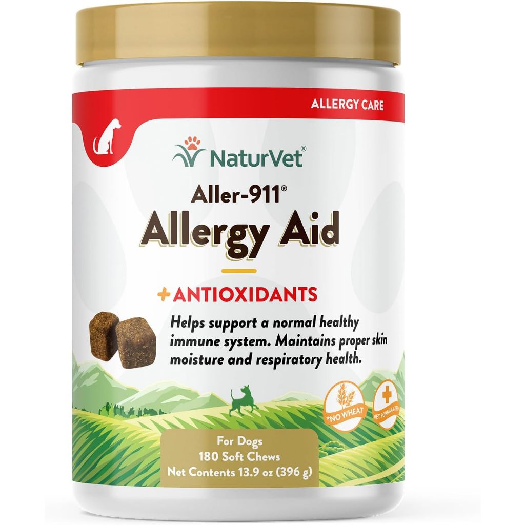 USA Aller-911 Allergy Aid วิตามินเสริมภูมิสุนัข แก้แพ้ คันเกา ลดอาการแพ้ต่างๆ สกัดธรรมชาติ [180 เม็ดขนม]