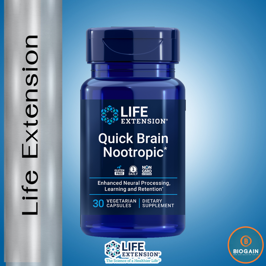 Life Extension Quick Brain Nootropic / 30 Vegetarian Capsules