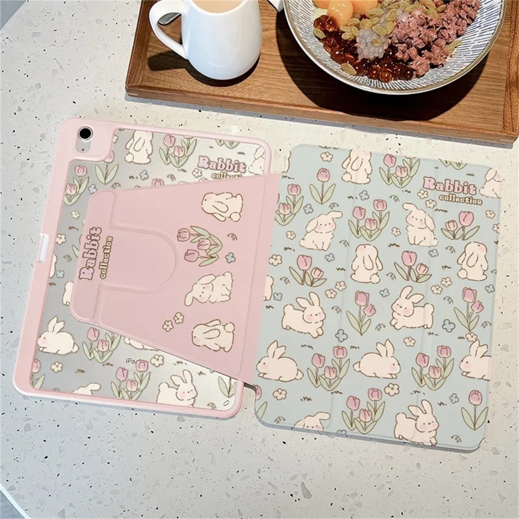 case iPad 360 หมุน อะคริลิค pro11 2018/20/21/22 air10.9/9.7 gen5/6/7/8/9/10 โปร10.5นิ้ว แอร์5/4/3/2/1 เจน10.2 เคสไอแพด