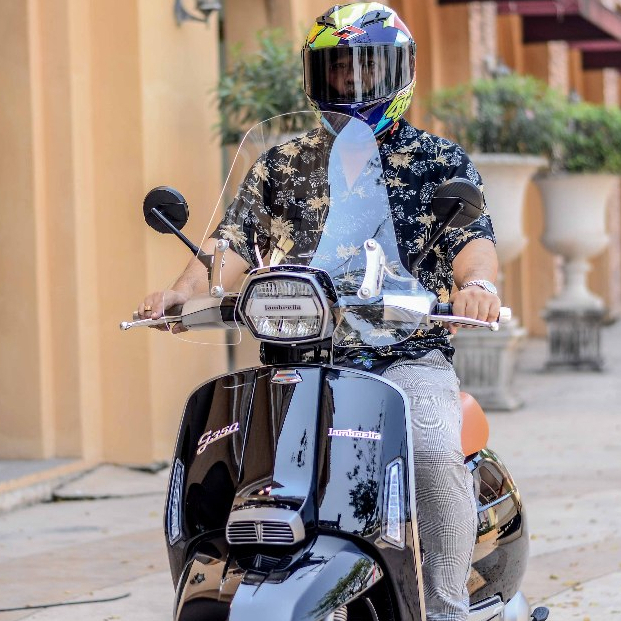 ชิวหน้า Lambretta G350 V200 ทรงสูง หนาพิเศษ ปรับความสูงได้