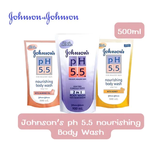 Johnson จอห์นสันเบบี้แคร์ ครีมอาบน้ำ PH 5.5 ชนิดถุงเติม 500 มล.