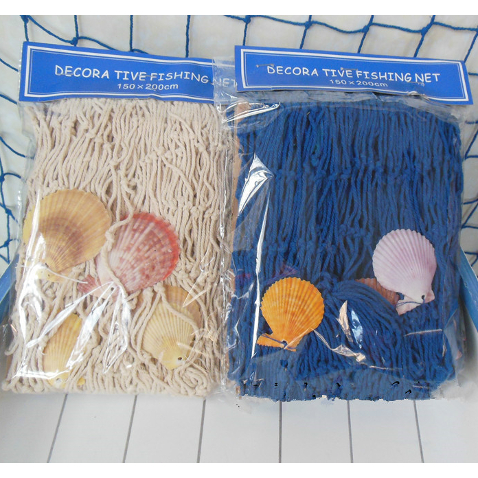 พร็อพตาข่ายนางเงือก DIY ตาข่ายตกปลา สําหรับแขวนตกแต่งงานปาร์ตี้ ชายหาด - รูปที่ 7