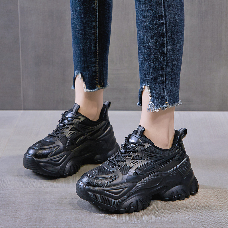 ✨จัดส่งใน24ขั่วโมง ✨รุ่นใหม่สุดฮิต สไตล์เกาหลีรองเท้าออกกำลังกาย Sneaker พื้นหนาสูง ใส่เข้ากับทุกชุด - รูปที่ 5