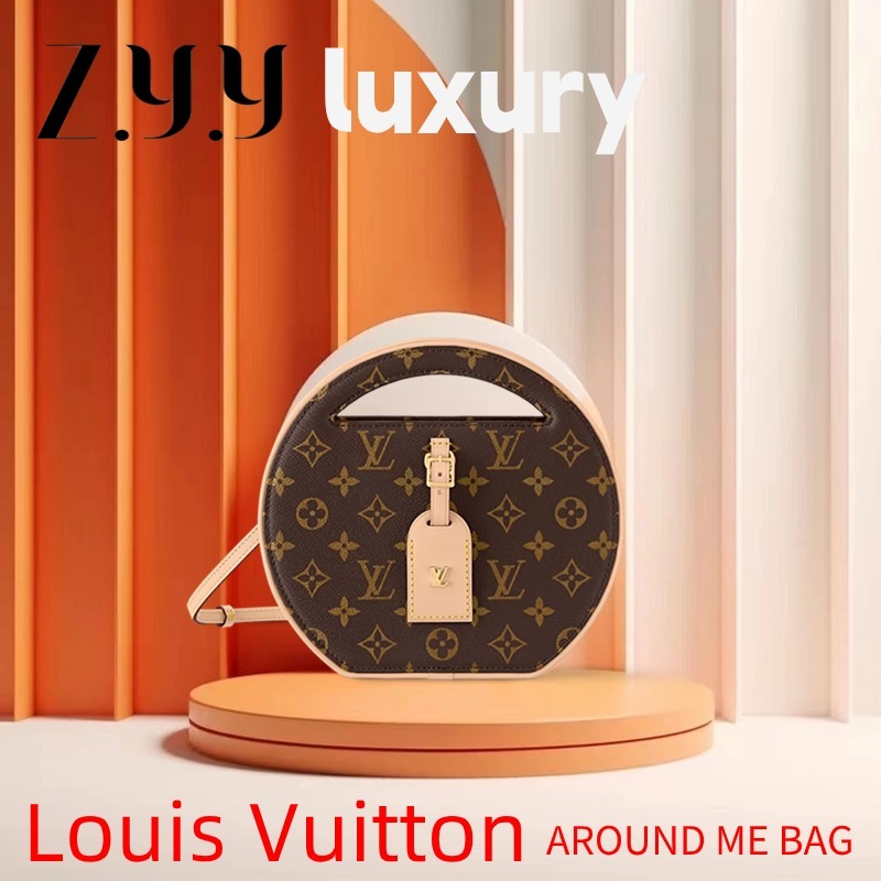 New Hot sales ราคาพิเศษ Ready Stock หลุยส์วิตตอง 🎀Louis Vuitton Around Me PM Bag🎀 กระเป๋าทรงกล่องทรงสี่เหลี่ยม 2024