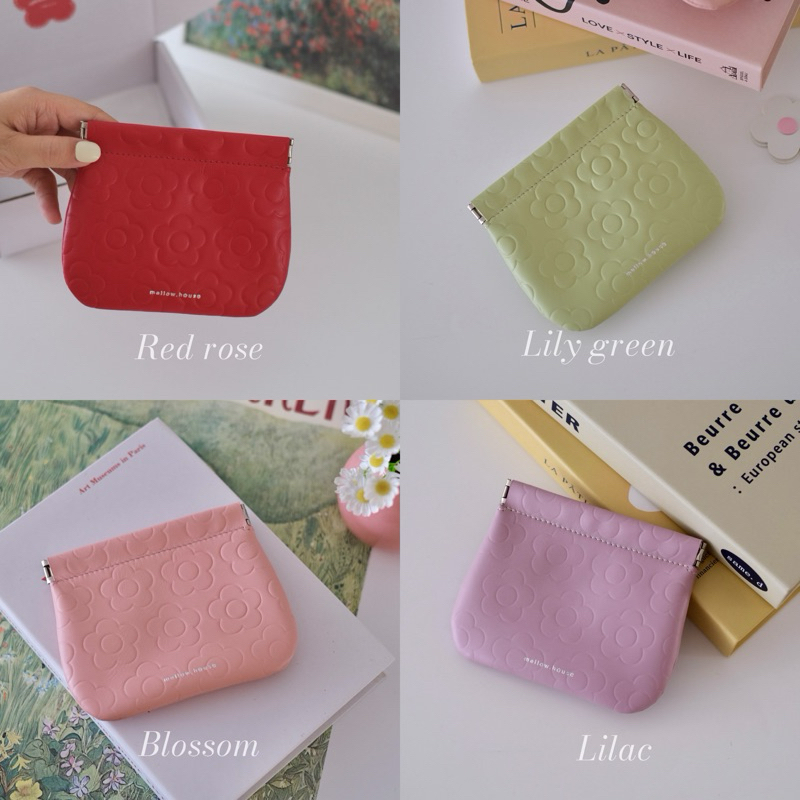 Mellow Slim Purse กระเป๋าสตางค์หนังแท้ปากบีบ