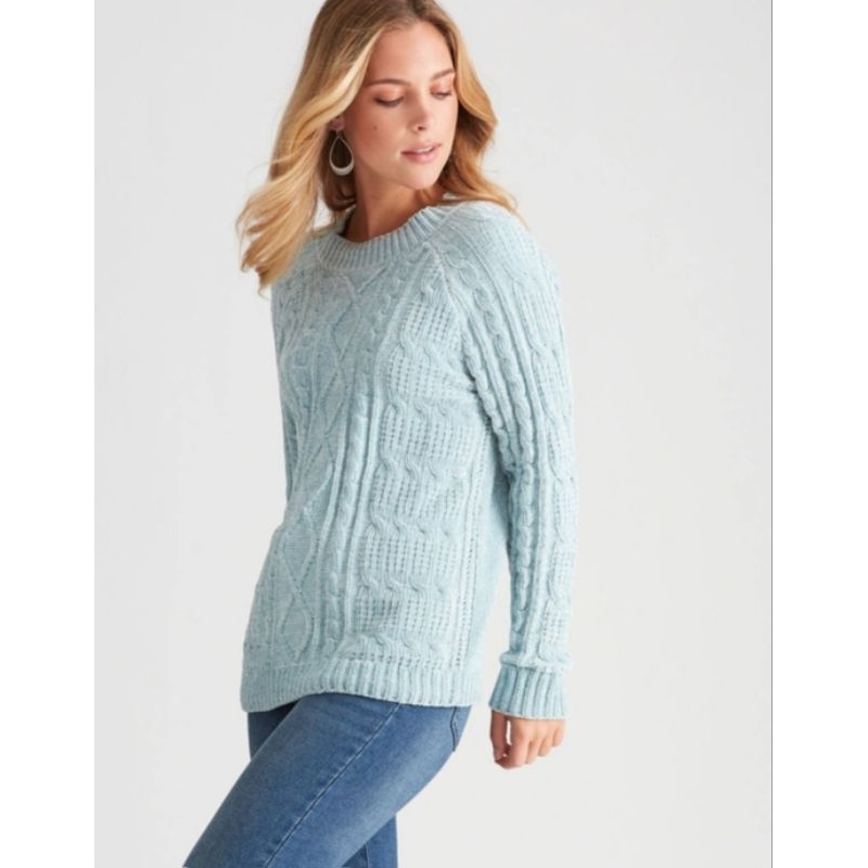 เสื้อ Gap pale Blue Cotton Sweater