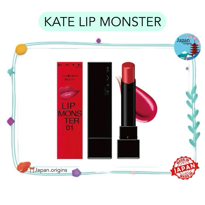 🇯🇵⛩️ KATE LIP MONSTER ลิปสติกสีสดชัด ทนเหลือร้าย 3 g. ของแท้จากญี่ปุ่น