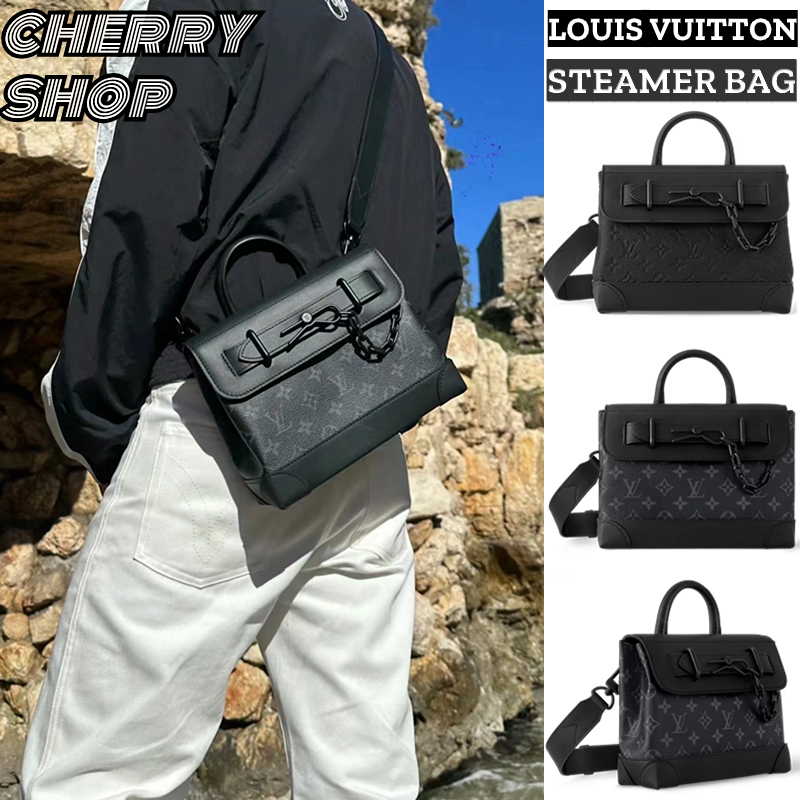 🍒หลุยส์วิตตอง Louis Vuitton LV STEAMER SMALL BAGS กระเป๋าสะพายผู้ชาย