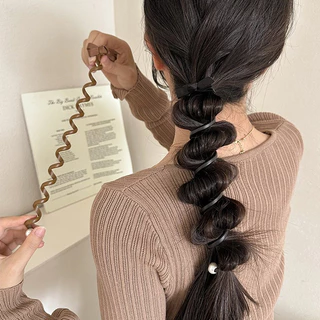 Jelly Phone Hair Rope ยางรัดผมเกลียว ขนาด 7 cm สามารถยืดได้ ยางรัดผมสไตล์ใหม่ ยางมัดผม y2k