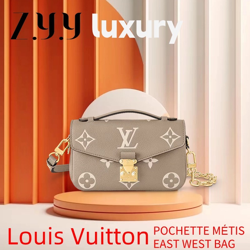 ราคาพิเศษ Ready Stock Louis Vuitton กระเป๋ารุ่น POCHETTE MÉTIS EAST WEST🍒 LV bag ผู้หญิง/กระเป๋าสะพายข้าง/กระเป๋าสะพา