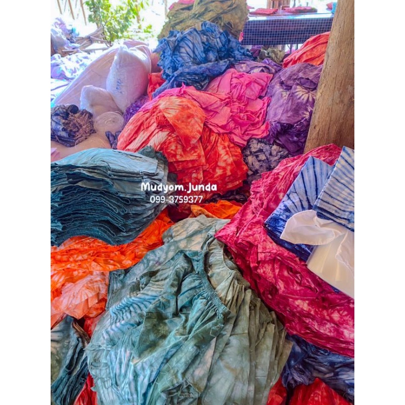 ชุดคุณแม่ ชุดมัดย้อม​ พร้อมส่ง  เสื้อยืดมัดย้อม   ผ้าเย็นใส่สบายไม่ร้อน - รูปที่ 5