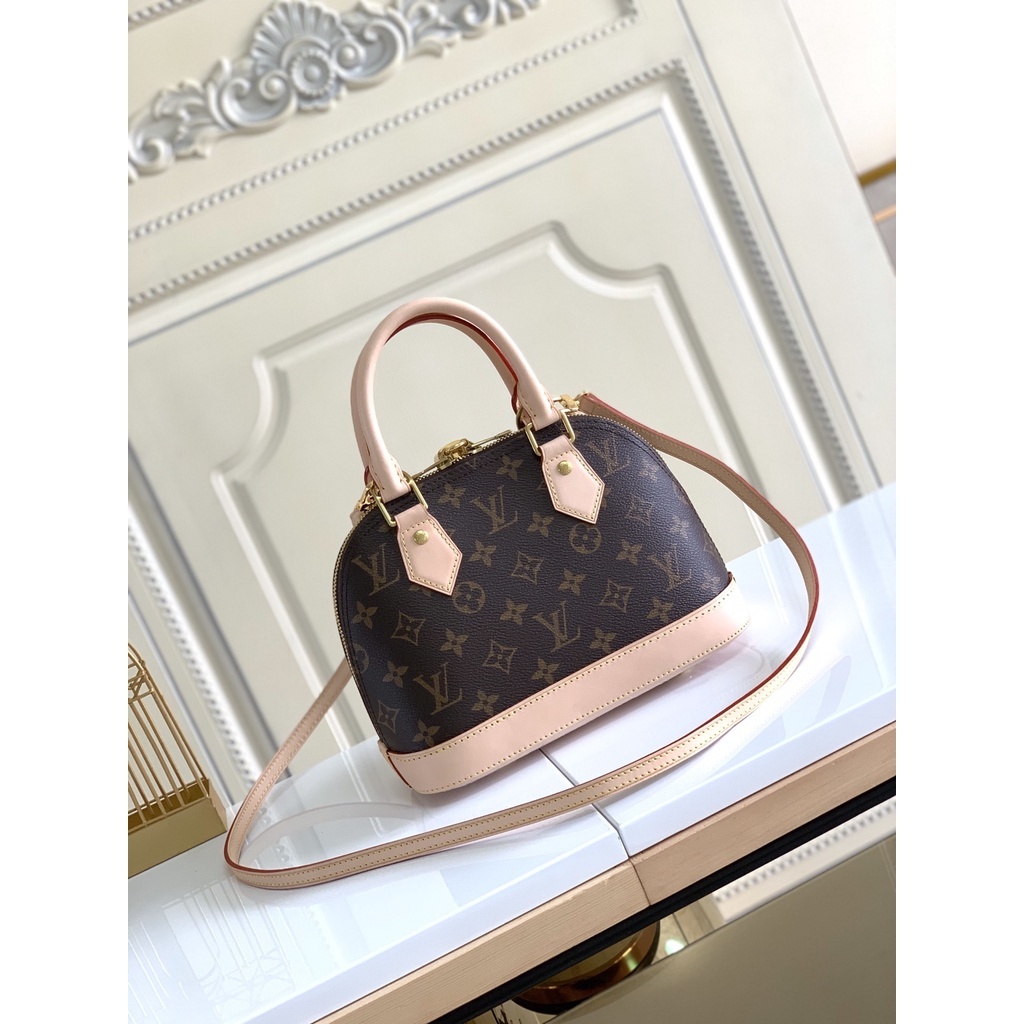 👜หลุยส์วิตตอง Louis Vuitton กระเป๋ารุ่น Alma BB Bag กระเป๋าสะพาย Monogram 23.5cm M53152 N41221