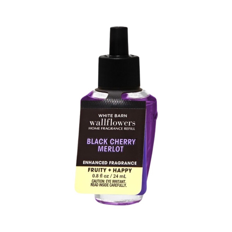 Bath&amp;BodyWorks BLACK CHERRY MERLOT ENHANCED Wallflowers Fragrance Refill24ml รีฟิลน้ำหอมปลั๊กกลิ่นแบล็คเชอร์รี่เมอร์ล็อต