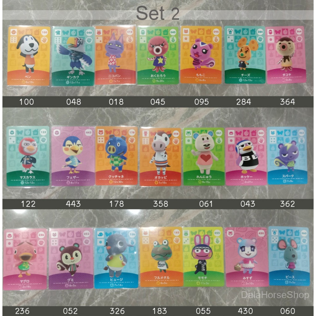 Animal Crossing Amiibo Cards Set2, ของแท้ ลิขสิทธิ์ของญี่ปุ่น , あつまれ どうぶつの森