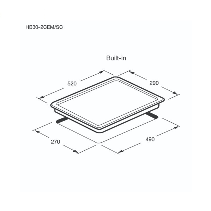 (Eve) เครื่องดูดควันสีดำแบบฝังรางเลื่อน รุ่น HS-BKT62C-60 + เตาไฟฟ้าเซรามิค 2 หัว แบบฝัง HB30-2CEMSC ฟรี แผ่นกรองคาร์บอน รูปที่ 7
