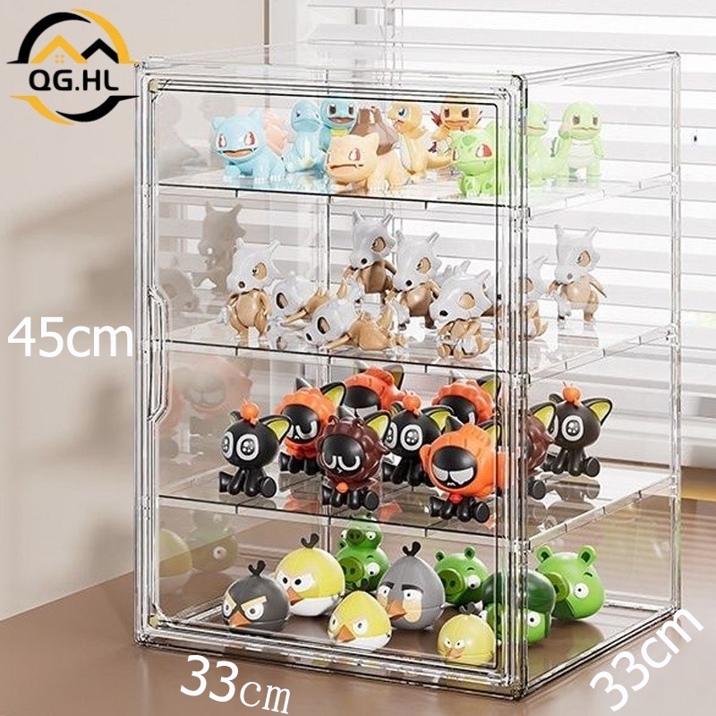 กล่องใส่โมเดล 4ชั้น กล่องอะครีลิคขนาดยักษ์ with lid storage boxes