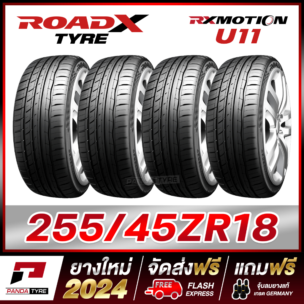 ROADX 255/45R18 ยางขอบ18 รุ่น RX MOTION U11 - 4 เส้น (ยางใหม่ผลิตปี 2024)