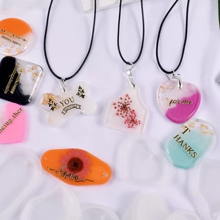 แม่พิมพ์ซิลิโคนพวงกุญแจ,จี้,สร้อย สำหรับทำเครื่องดับเรซิ่น DIY