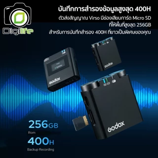 ลดล้างสต๊อก - Godox Microphone Virso M2 Wireless Microphone 2.4GHz สำหรับ Camera Smartphone Tablets & Laptop / Digilife