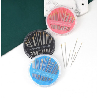 เข็มเย็บผ้า หัวทอง คละขนาด บรรจุ 30 เล่ม (พร้อมส่งจากไทย)