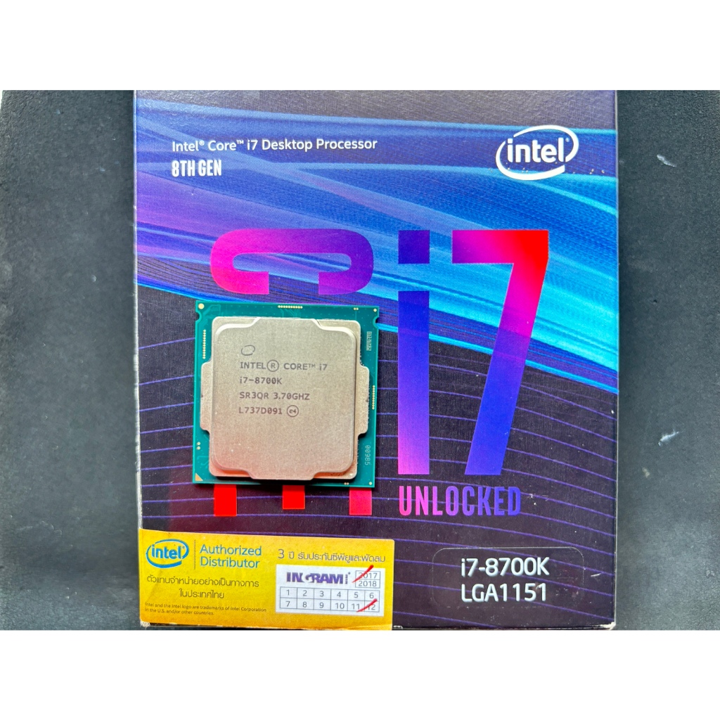 Intel® Core™ i7-8700K Socket 1151 V2 ครบกล่อง