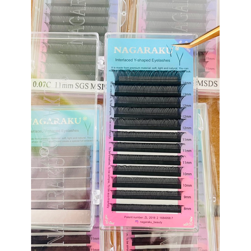 ขนตาตัวY Nagaraku mixsize8-14mm