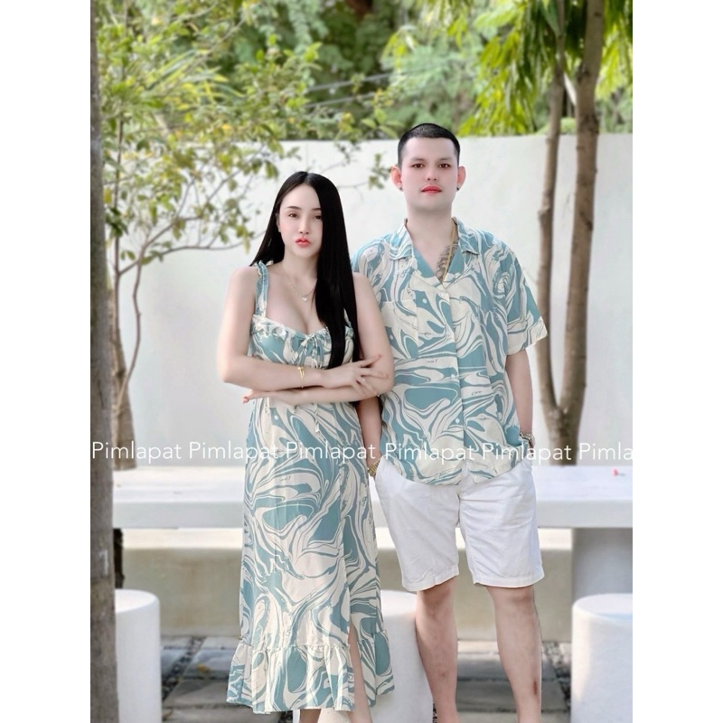 รวมชุดคู่รักเดรสตัวยาว❤️งานป้ายPimlapatชุดคู่กับแฟนใส่ไปทะเลสวยๆงาน3ชิ้น⭐️ผญ.อวบ+อ้วนใส่ไม่ได้นะคะ❌ - รูปที่ 3